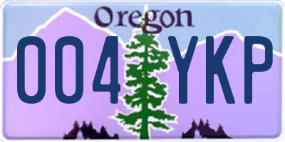 OR license plate 004YKP