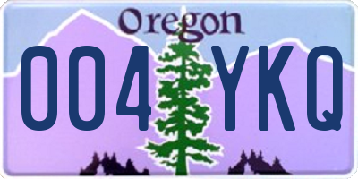 OR license plate 004YKQ