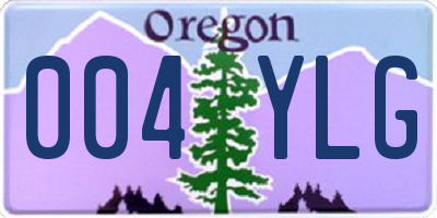 OR license plate 004YLG