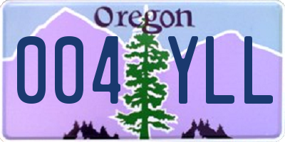 OR license plate 004YLL