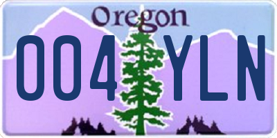 OR license plate 004YLN