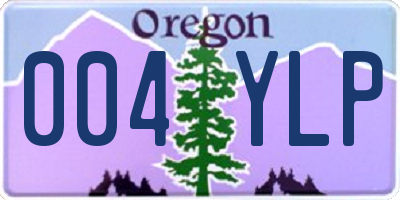 OR license plate 004YLP