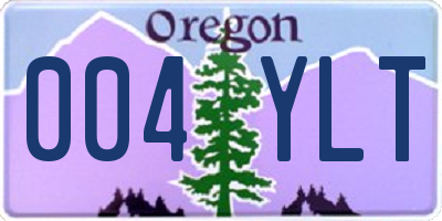 OR license plate 004YLT