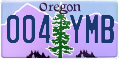 OR license plate 004YMB