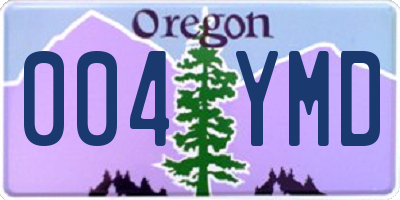 OR license plate 004YMD