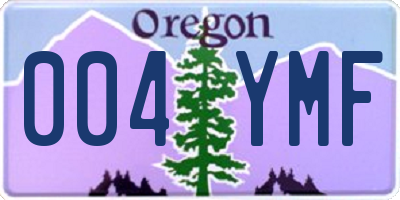 OR license plate 004YMF