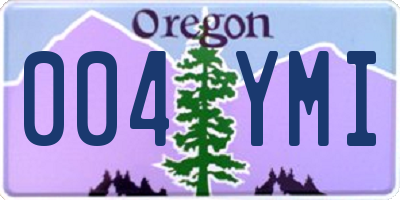 OR license plate 004YMI