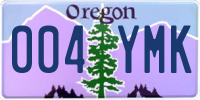 OR license plate 004YMK