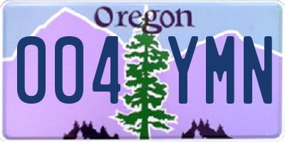 OR license plate 004YMN