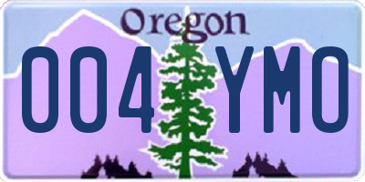 OR license plate 004YMO