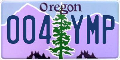 OR license plate 004YMP