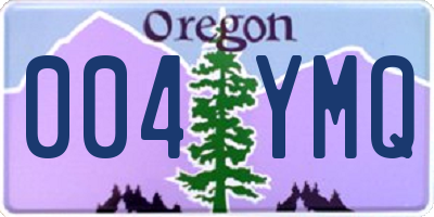 OR license plate 004YMQ