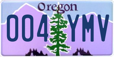 OR license plate 004YMV