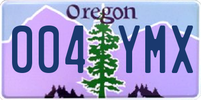 OR license plate 004YMX