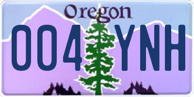 OR license plate 004YNH