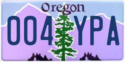 OR license plate 004YPA