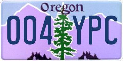 OR license plate 004YPC