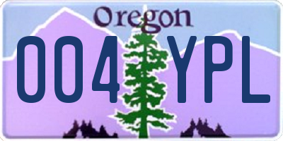OR license plate 004YPL