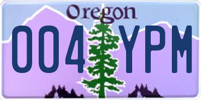 OR license plate 004YPM