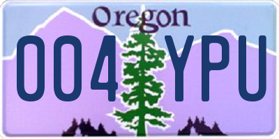 OR license plate 004YPU