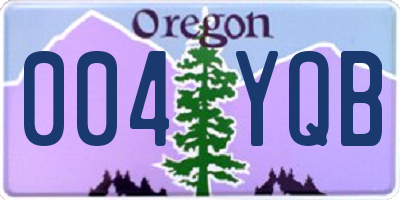 OR license plate 004YQB