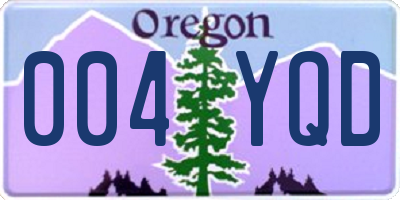 OR license plate 004YQD