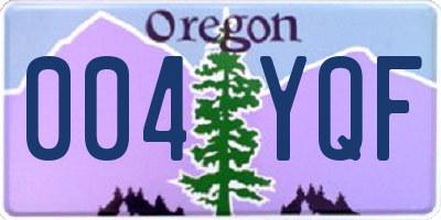 OR license plate 004YQF