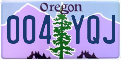 OR license plate 004YQJ