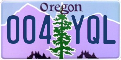 OR license plate 004YQL