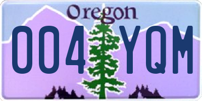 OR license plate 004YQM