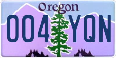 OR license plate 004YQN