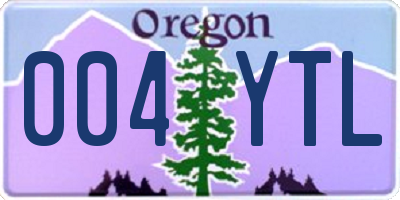 OR license plate 004YTL