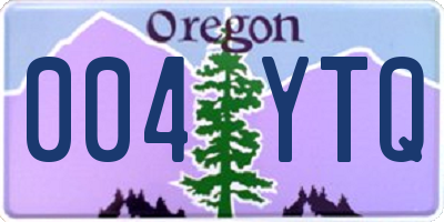 OR license plate 004YTQ