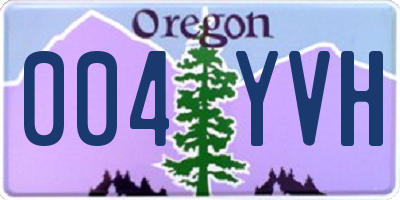 OR license plate 004YVH