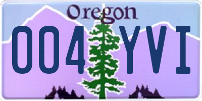 OR license plate 004YVI