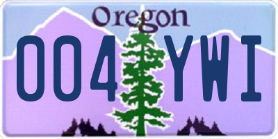 OR license plate 004YWI