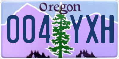 OR license plate 004YXH