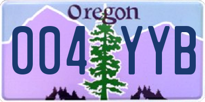 OR license plate 004YYB