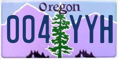 OR license plate 004YYH