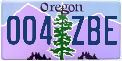 OR license plate 004ZBE