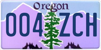 OR license plate 004ZCH