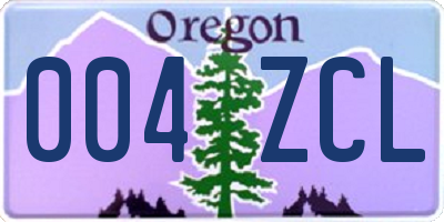 OR license plate 004ZCL