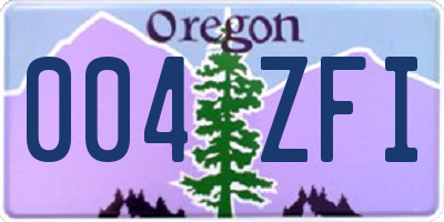 OR license plate 004ZFI