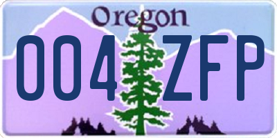 OR license plate 004ZFP