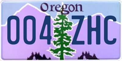 OR license plate 004ZHC
