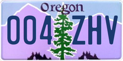 OR license plate 004ZHV