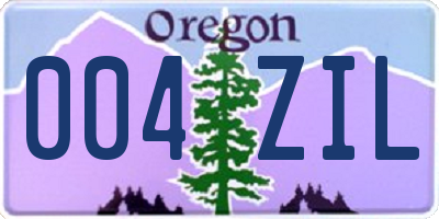 OR license plate 004ZIL