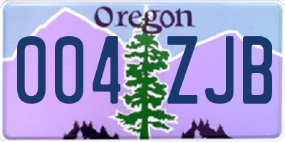 OR license plate 004ZJB