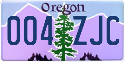 OR license plate 004ZJC