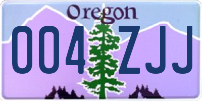 OR license plate 004ZJJ
